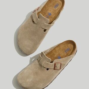Birkenstock Boston Soft Footbed Clog in Taupe